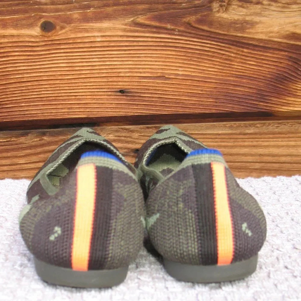 Rothy's The Point Olive Limited Edition Camo Flats Loafers